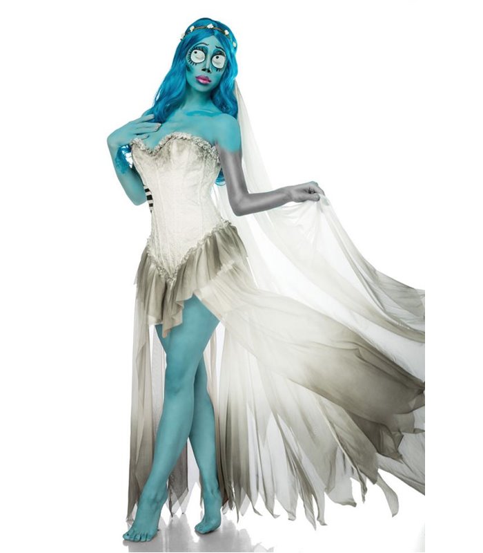 Sexy Corpse Bride Komplettset Karneval Halloween
