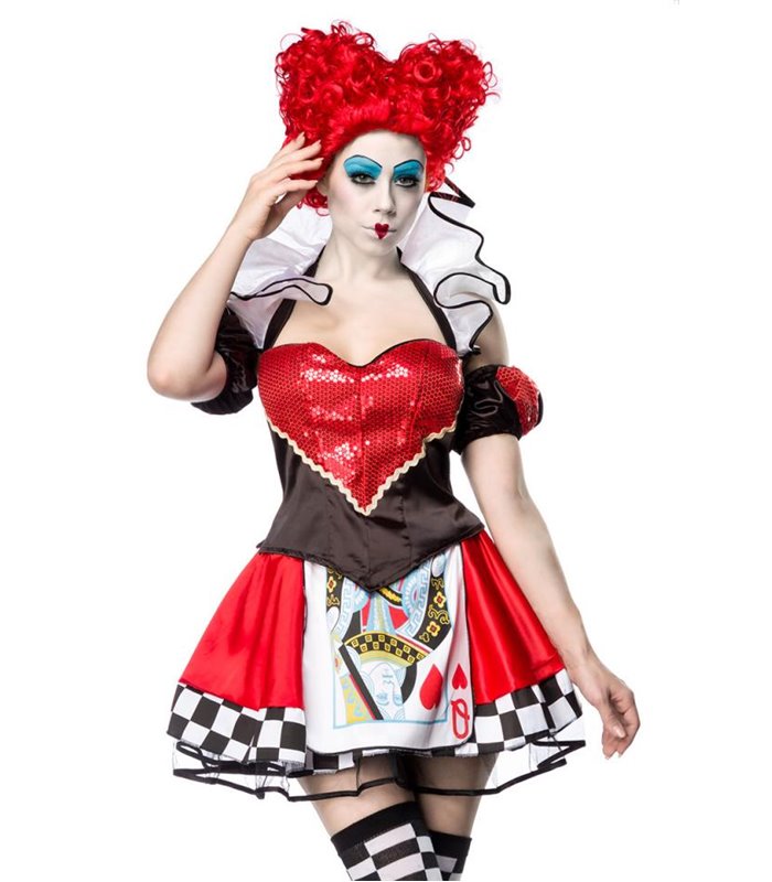 Sexy Red Queen Kostümset Karneval Halloween