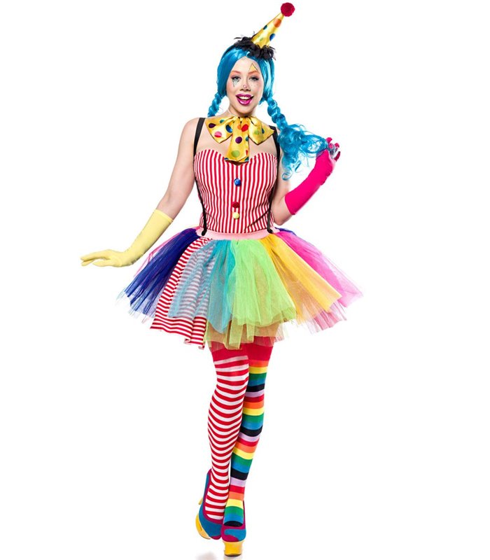 Mask Paradise Clown Girl bunt - Clowns & Harlequins