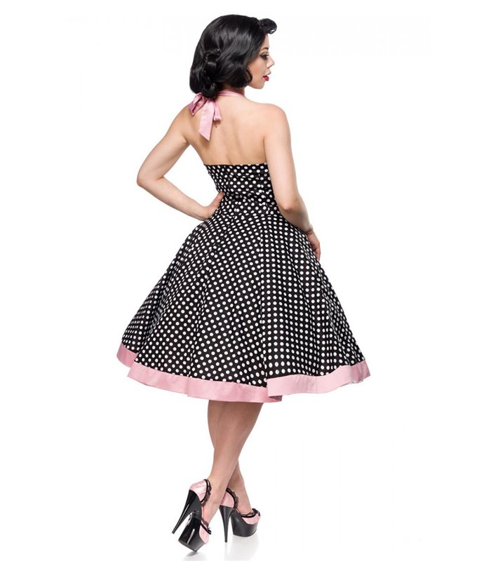 Belsira Vintage-Swing-Kleid schwarz/weiss - midi Kleider