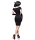 Belsira Vintage-Kleid schwarz/weiss - midi Kleider
