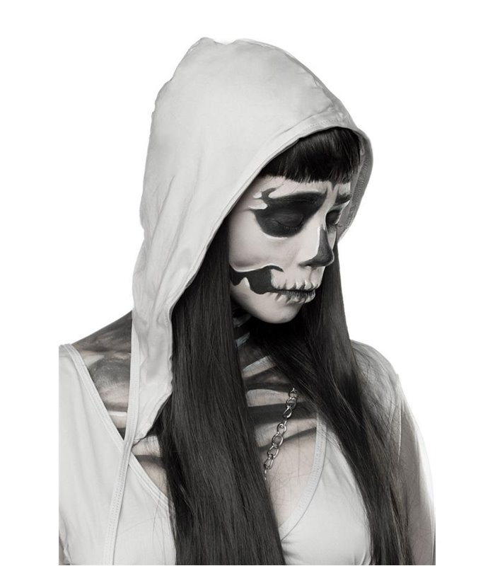 Sexy Skeleton Ghost Komplettset Karneval Halloween