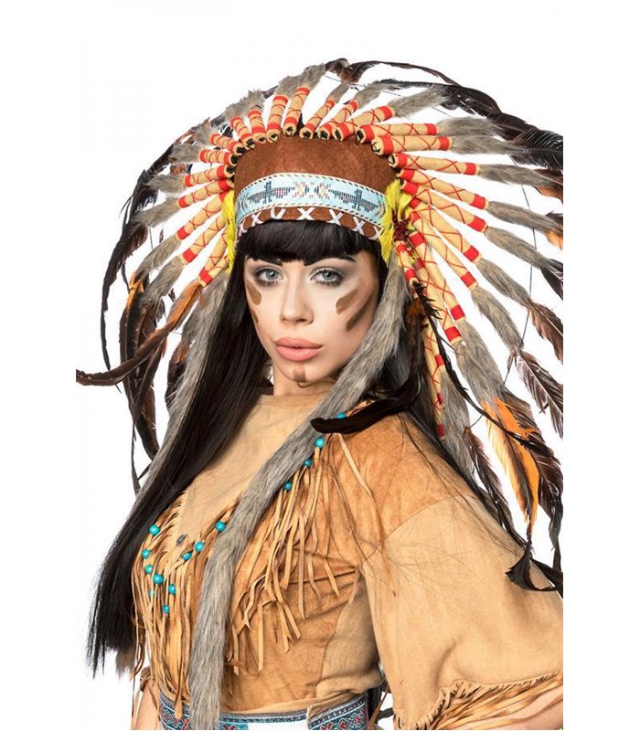 Mask Paradise Indianerinkostüm: Native American beige - Indianer & Cowboys
