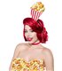 Mask Paradise Popcorn Girl rot/weiss - Sonstiges