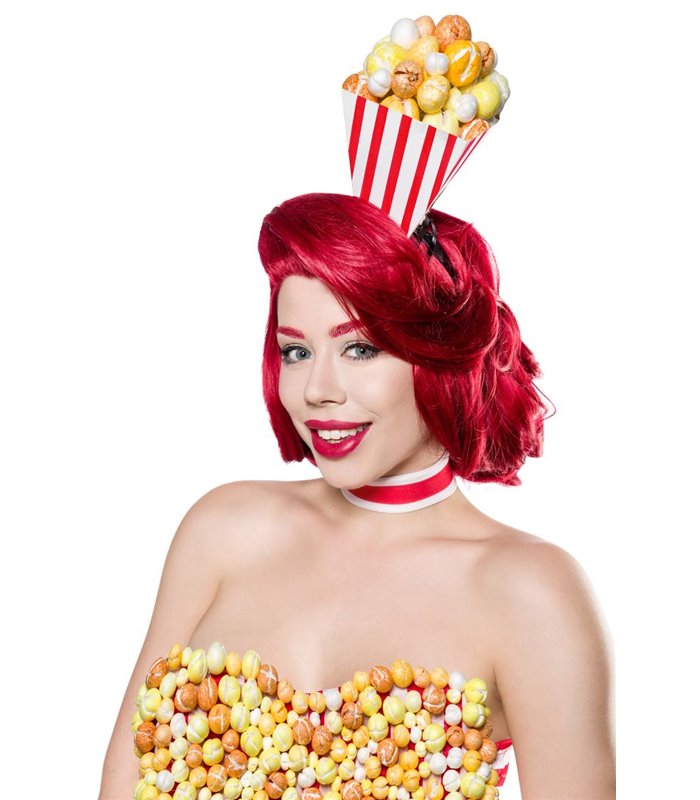 Mask Paradise Popcorn Girl rot/weiss - Sonstiges