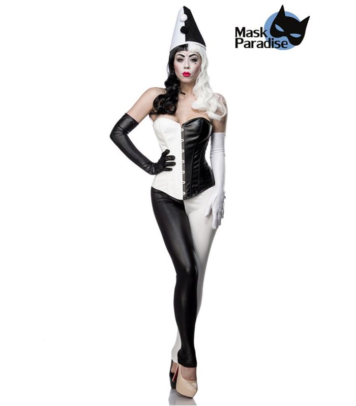 Mask Paradise Kostümset Classic Harlequin schwarz/weiß
