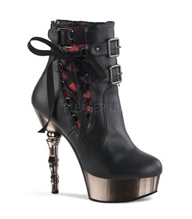 Plateau Stiefeletten MUERTO-1030 - Schwarz / Rot