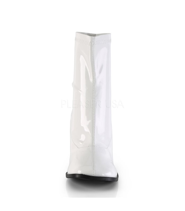 Klassische Stiefelette GOGO-150 - Lack Weiß