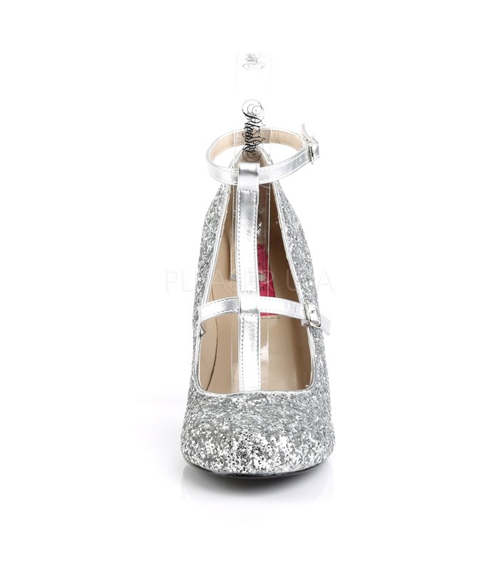 Pleaser Pumps Pleaser Pink Label QUEEN-01 silber