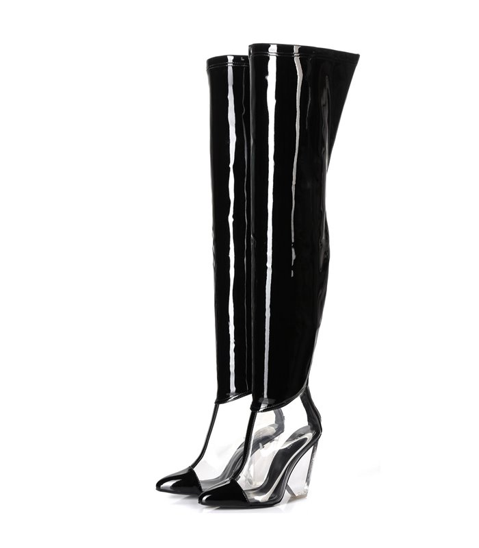Giaro Overknee Stiefel Fascinate schwarz lack