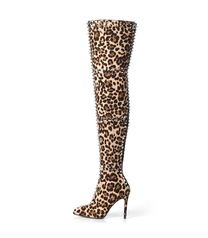 Giaro Overknee Stiefel Luna Leoparden Muster