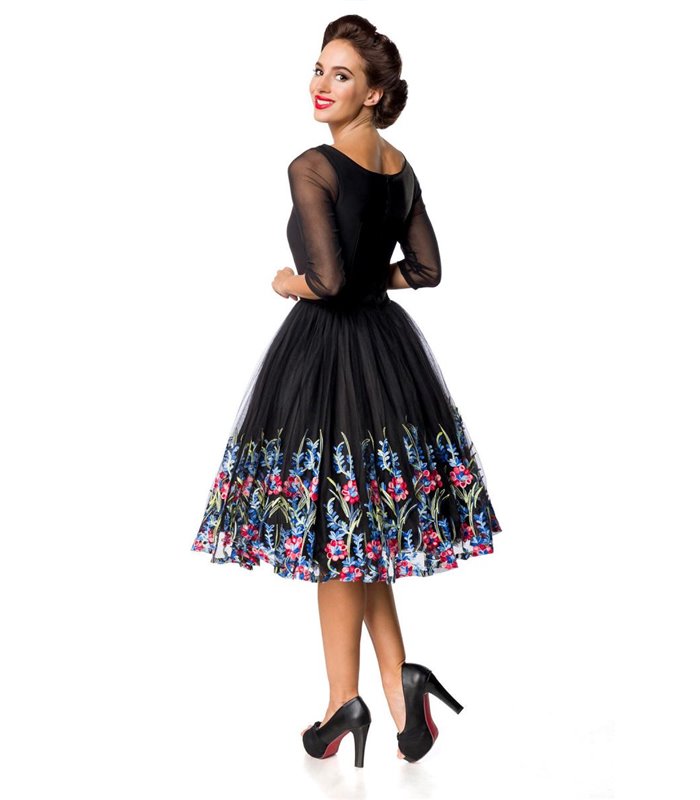 Belsira Premium besticktes Swing-Kleid