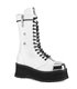 Plateau Ankle Boots GRAVEDIGGER-14 - Weiß/Schwarz/Silber 
