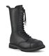 Plateau Unisex Leather Steel Ankle Boot RIOT-14 - Matt-Schwarz