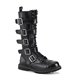 Plateau Unisex Leather Steel Ankle Boot RIOT-188BK - Schwarz