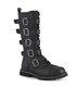 Plateau Unisex Leather Steel Ankle Boot RIOT-188BK - Matt-Schwarz