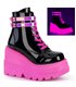 Plateau Ankle Boots SHAKER-52 - Schwarz/Neon-Pink