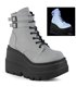 Platform Ankle Boots SHAKER-52 - Grey | DemoniaCult