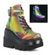 Platform Ankle Boots SHAKER-52 - Rainbow | DemoniaCult