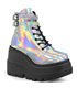 Plateau Ankle Boots SHAKER-52 - Silber Hologramm