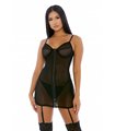 Hook Me Up Chemise Set - Black