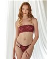 Lace Bandeau and Thong set - Burgundy