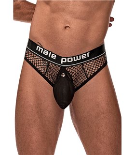 Jock mit Ring & Fischnetzmuster für Herren - Schwarz