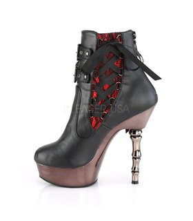 Plateau Stiefeletten MUERTO-1030 - Schwarz / Rot