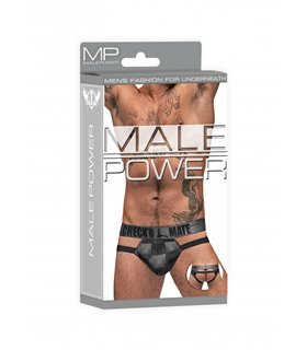 Jock offen mit Karomuster für Herren - Schwarz