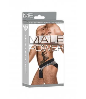 Höschen mit transparentem Schritt für Herren - Schwarz/Grau