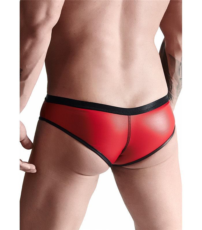 Sexy Slip im reizvollen Brasilien-Style für Herren - Rot/Schwarz