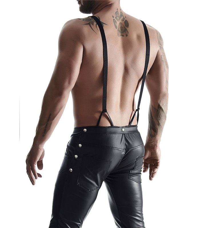 Sexy Hose mit lustvollen Hosenträgern für Herren - Schwarz