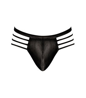 Tanga mit Käfig-Streifen für Herren - Schwarz