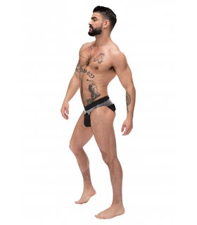 Höschen mit transparentem Schritt für Herren - Schwarz/Grau