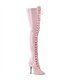 Overknee Stiefel SEDUCE-3024 - Lack Baby Pink