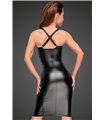 Powerwetlook Kleid mit elastischen Einsätzen in der Hüfte und Brustbereich 