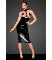 PVC Kleid mit extra langem 2-Wege Reißverschluss auf der Rückseite und Kunstleder Halsband
