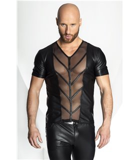 Shirt mit transparentem Einsatz Shirt mit transparentem Einsatz