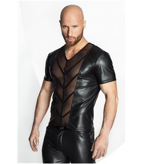 Shirt mit transparentem Einsatz Shirt mit transparentem Einsatz