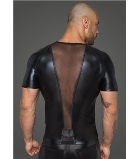  Herren T-Shirt aus Powerwetlook mit 3D Netzeinsätzen