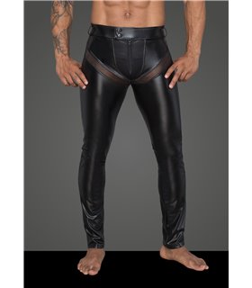 Powerwetlook-Longpants mit Einsätzen und Taschen aus 3D-Netz