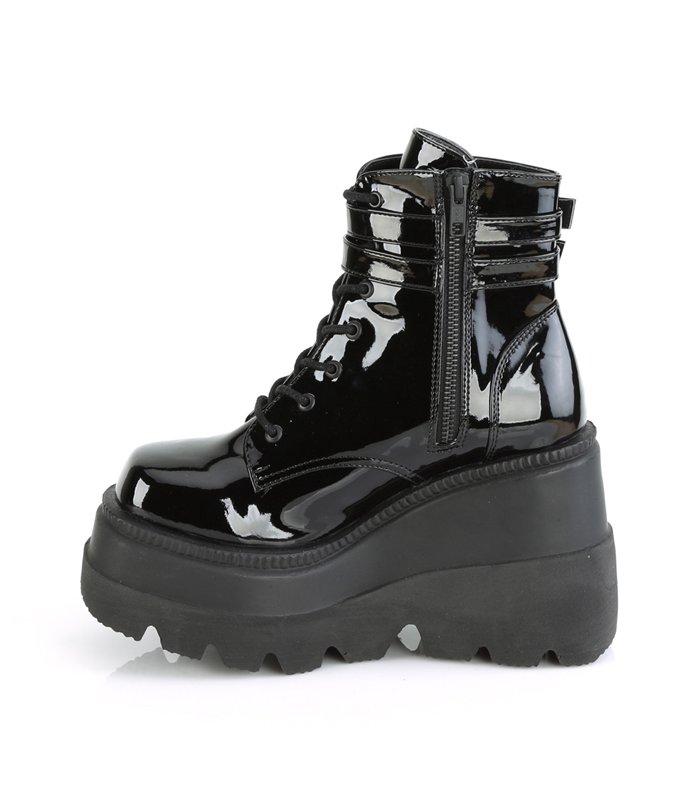 Plateau Ankle Boots SHAKER-52 - Lack Schwarz