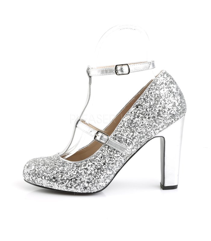 Pleaser Pumps Pleaser Pink Label QUEEN-01 silber