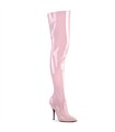 SEDUCE-3010 Overknee Stiefel - Lack Baby Pink | Pleaser