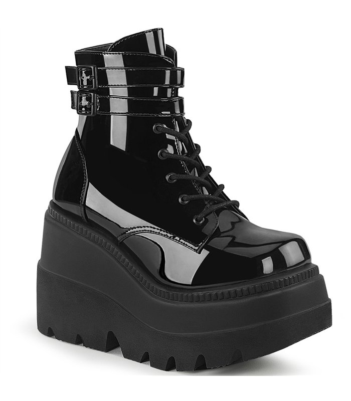 Plateau Ankle Boots SHAKER-52 - Lack Schwarz